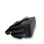 Black Lambskin Quilted Double Face Flap Gold Hardware - Image 12