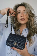 Navy Lambskin Quilted Mini Square Flap Bag LGHW - Image 2