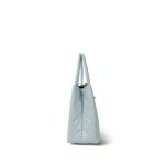 Light Blue Aged Calfskin Quilted Nano Kelly Shopper Aged Gold Hardware - Image 2