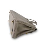 Birkin 25 Gris Asphalte Taurillon Novillo Gold Plated Y Stamp - Image 12
