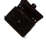 Bronze/Burgundy Alligator Single Flap Jumbo Ruthenium Hardware - Image 9