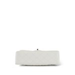 22S White Caviar Quilted Classic Flap Small LGHW - Image 4