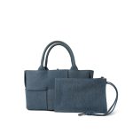 Bottega Veneta Blue Denim Intrecciato Mini Arco Tote - Image 12