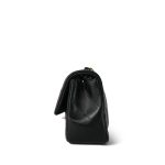 22P Black Lambskin Quilted Mini Rectangular Flap Light Gold Hardware - Image 2