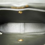 Dark Green/Khaki Lambskin Quilted Border Single Flap Gold Hardware - Image 13