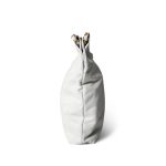 White Calfskin Quilted 22 Hobo Bag Medium Antique Gold Hardware - Image 8