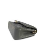 Dark Grey Lambskin Quilted Classic Flap Medium LGHW - Image 11