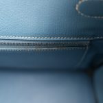 Birkin 30 Blue Jean Togo Palladium Plated [E] Stamp - Image 9
