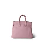 Birkin 25 Rose Sakura Swift Gold Plated X Stamp - Image 4