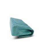 Iridescent Green Lambskin Quilted Classic Flap Medium Light Gold Hardware - Image 9