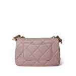 Light Pink Quilted Coco Paris Single Flap Aged Gold Hardware - Image 7
