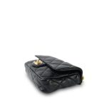 Black Lambskin Quilted Funky Town Flap Small Aged Gold Hardware - Image 9