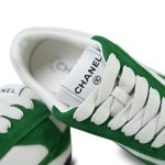 23P Green & White Suede Kidskin Sneakers Size 37.5 - Image 9