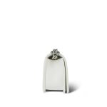 23P White Caviar Quilted Boy Bag Old Medium Aged Silver Hardware - Image 4