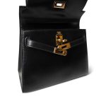 Mini Kelly Sellier Black Box Calfskin Gold Plated (Q) Stamp - Image 4