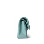 19C Tiffany Blue Caviar Quilted Classic Flap Small Light Gold Hardware - Image 11