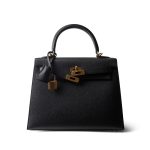Kelly Sellier 25 Black Epsom Gold Plated Y Stamp - Image 5