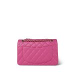 19C Pink Caviar Quilted Classic Flap Small Light Gold Hardware - Image 4