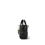 Lady D-Joy Black Lambskin Cannage Micro - Image 5