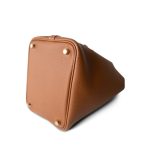 Picotin 18 Lock Gold Taurillon Clemence Gold Plated B Stamp - Image 5