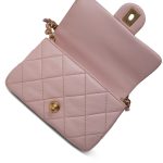 Light Pink Quilted Coco Paris Single Flap Aged Gold Hardware - Image 13