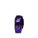 24c Shiny Purple Calfskin Quilted Flap Bag & Star Coin Purse - Image 10