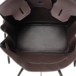 Birkin 30 Chocolate Clemence Palladium Plated [K] Stamp - Image 7