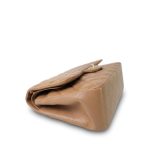 Dark Beige / Caramel Lambskin Quilted Jumbo Classic Flap Light Gold Hardware - Image 5