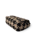 19K Beige/Black Tweed Quilted Houndstooth 19 Flap Small MHW - Image 6