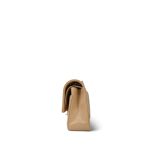 Beige Clair Caviar Quilted Classic Flap Medium Silver Hardware - Image 2