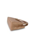 Light Beige Shiny Aged Calfskin Quilted Nano Kelly Shopper Aged Gold Hardware - Image 8