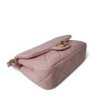 Light Pink Quilted Coco Paris Single Flap Aged Gold Hardware - Image 10