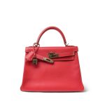 Kelly 28 Rose Jaipur Veau Epsom Leather Permabrass Hardware P Stamp - Image 9