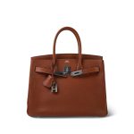 Birkin 30 Noisette Vache Liegee Palladium Plated J Square Stamp - Image 8