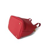 Picotin Lock 22 Rouge Vif Clemence Gold Plated U Stamp - Image 8