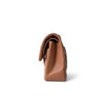 22S Caramel Lambskin Quilted Classic Flap Small Light Gold Hardware - Image 3