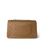 Vintage Caramel Lambskin Quilted Classic Flap Medium GHW - Image 4