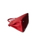 Birkin 30 Verso Rouge Casaque/Rouge H Togo Palladium Plated Y Stamp - Image 12