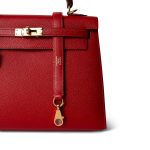 Kelly Sellier 25 Rouge Casaque Epsom Gold Plated T Stamp - Image 7