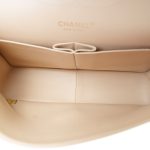 Beige Clair Caviar Quilted Jumbo Classic Flap Gold Hardware - Image 14