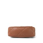 21K Caramel Lambskin Quilted Small 19 Flap Mixed Hardware - Image 4