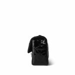 15B Black Patent Quilted Mini Rectangular Flap Silver Hardware - Image 2