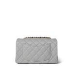 23S Light Grey Rectangular Flap Mini Light Gold Hardware - Image 5