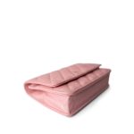19S Iridescent Pink Caviar Quilted Wallet on Chain WOC - Image 7