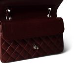 Burgundy Caviar Quilted Classic Flap Medium SHW - Image 12