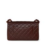 Vintage Brown Lambskin Quilted Single Flap Medium Tortoiseshell Hardware - Image 11