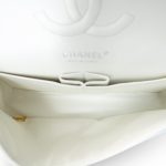 White Caviar Quilted Classic Flap Medium Silver Hardware - Image 12