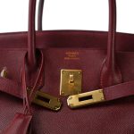 Birkin 30 Rouge H Epsom Gold Plated C Square Stamp - Image 4