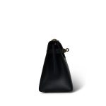 Mini Kelly Tri-Color (Vert Fonce / Rouge H / Blue Indigo) Box Calfskin Gold Plated P Circle Stamp - Image 6