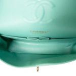 Tiffany Blue Caviar Chevron Quilted Classic Flap Small LGHW - Image 10